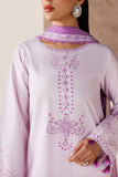 Farasha Summer Melody Embroidered Lawn Unstitched 3Pc Suit - Petal Violet