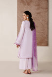 Farasha Summer Melody Embroidered Lawn Unstitched 3Pc Suit - Petal Violet