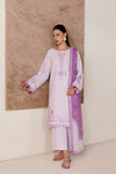 Farasha Summer Melody Embroidered Lawn Unstitched 3Pc Suit - Petal Violet