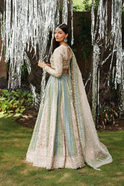 Afrozeh Dastangoi Embroidered Organza Unstitched 3Pc Suit AWS-01 PETALHOUR
