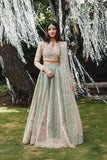 Afrozeh Dastangoi Embroidered Organza Unstitched 3Pc Suit AWS-01 PETALHOUR