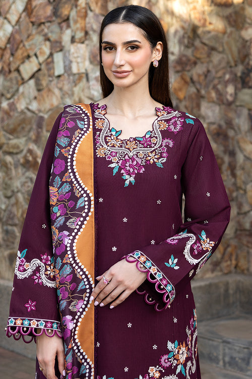 Farasha Embroidered Khaddar Unstitched 3Pc Suit - Pheona