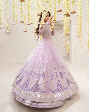 Rua by Faiza Saqlain Embroidered Net Unstitched 3Pc Suit - PINAR