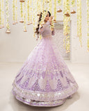 Rua by Faiza Saqlain Embroidered Net Unstitched 3Pc Suit - PINAR