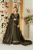 Alizeh Fashion Luxe Embroidered Raw Silk Unstitched 3Pc Suit AF-RS-03-Pine