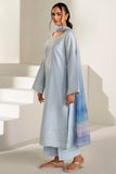 Farasha Summer Weaves Embroidered Lawn Unstitched 3Pc Suit - Pine Blue