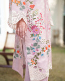 Neeshay Ready to Wear Summer Prints Lawn 3Pc Suit - Pink Blush