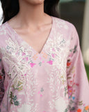 Neeshay Ready to Wear Summer Prints Lawn 3Pc Suit - Pink Blush