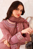 Farasha Summer Weaves Embroidered Lawn Unstitched 3Pc Suit - Pink Whisper