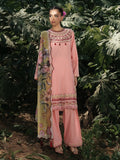HemStitch The Garden Embroidered Lawn Unstitched 3Pc Suit - Pinky Peony