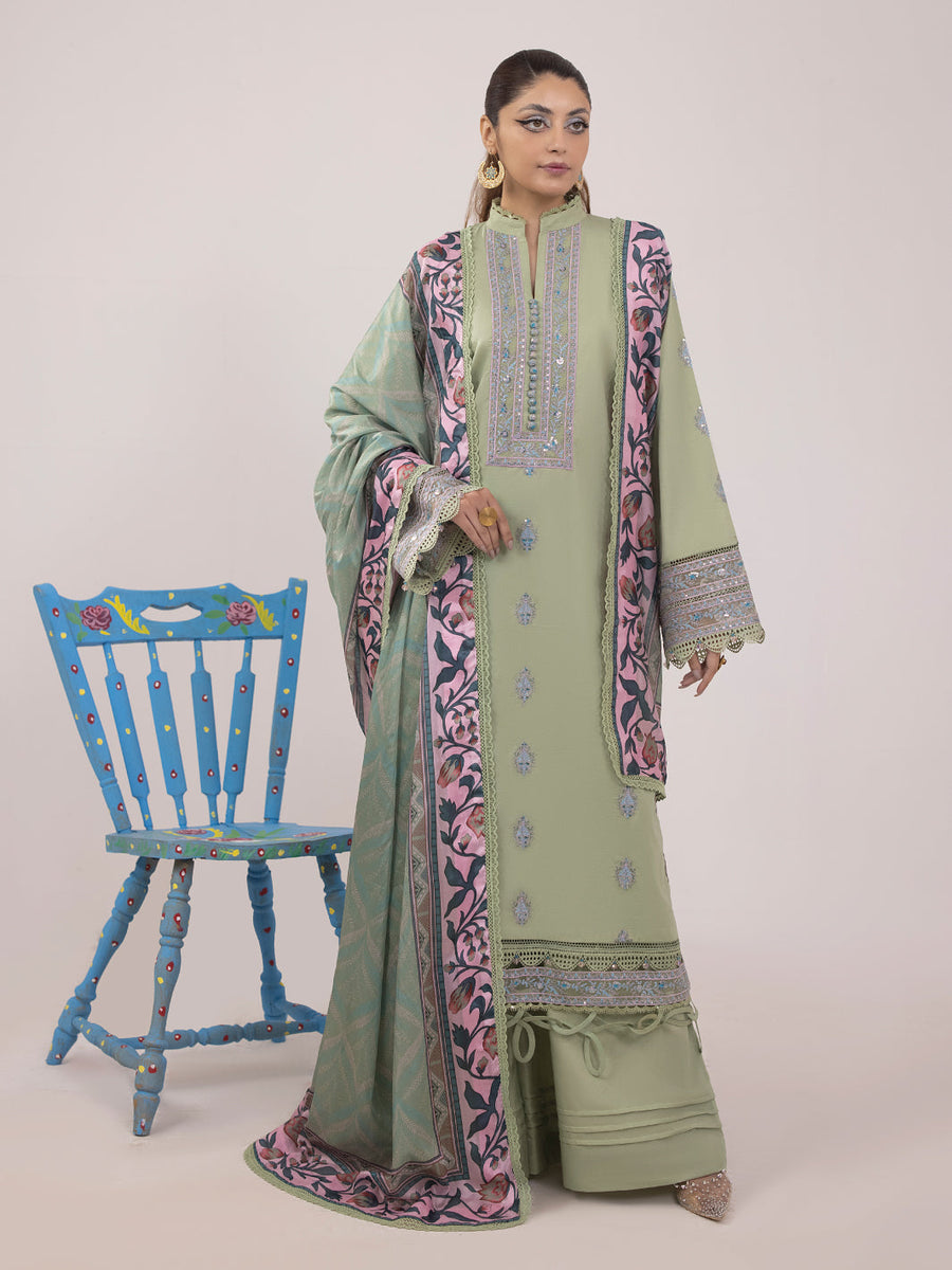 Rangeeli by Faiza Faisal Embroidered Lawn Unstitched 3Pc Suit - Pino