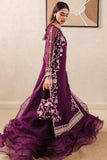 Farasha Luxury Formal Embroidered Chiffon Unstitched 3Pc Suit - Plum Affair