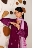 Farasha Summer Melody Embroidered Lawn Unstitched 3Pc Suit - Plum Grace