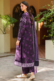 Farasha Meline Embroidered Viscose Unstitched 3Pc Suit - Plum Powder