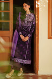 Farasha Meline Embroidered Viscose Unstitched 3Pc Suit - Plum Powder