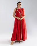 Zivah Apparel Elysian Luxury Pret 3Pc Suit ( Ready To Wear ) Poppy Red