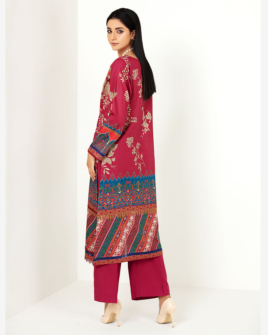 Dhanak by Noorangi Unstitched Printed Lawn 2Pc Suit - Poppy