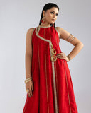 Zivah Apparel Elysian Luxury Pret 3Pc Suit ( Ready To Wear ) Poppy Red