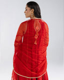 Zivah Apparel Elysian Luxury Pret 3Pc Suit ( Ready To Wear ) Poppy Red