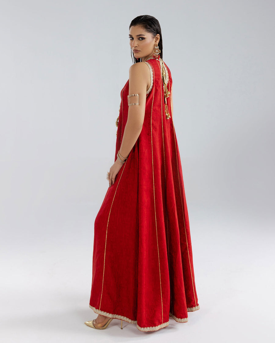 Zivah Apparel Elysian Luxury Pret 3Pc Suit ( Ready To Wear ) Poppy Red