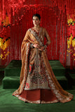 Afrozeh Shehnai Embroidered Tissue Zari Unstitched 3Pc Suit AFS-25-07 POSHNA