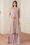 Farasha Essence Embroidered Chiffon Unstitched 3Pc Suit - Powder Bloom