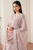 Farasha Essence Embroidered Chiffon Unstitched 3Pc Suit - Powder Bloom