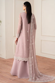 Farasha Essence Embroidered Chiffon Unstitched 3Pc Suit - Powder Bloom