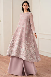 Farasha Essence Embroidered Chiffon Unstitched 3Pc Suit - Powder Bloom