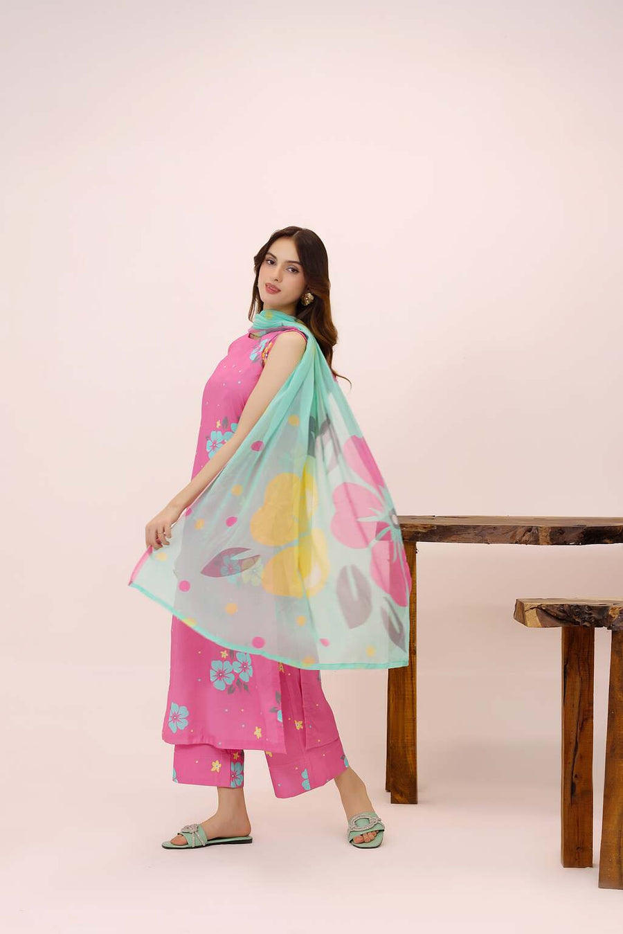 Feathers Premium House of Petals Unstitched Lawn 3Pc Suit Primrose Point-FT749