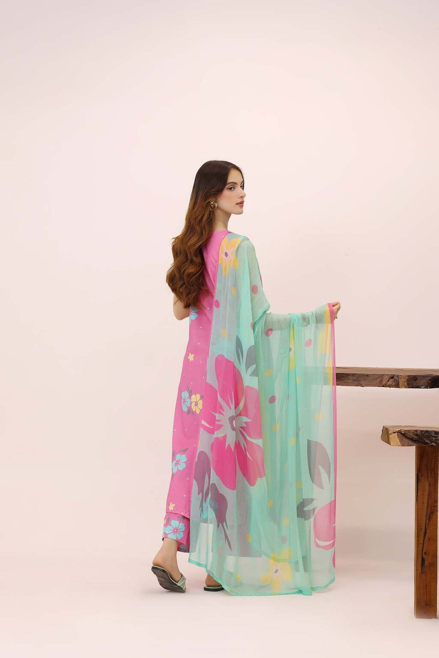 Feathers Premium House of Petals Unstitched Lawn 3Pc Suit Primrose Point-FT749