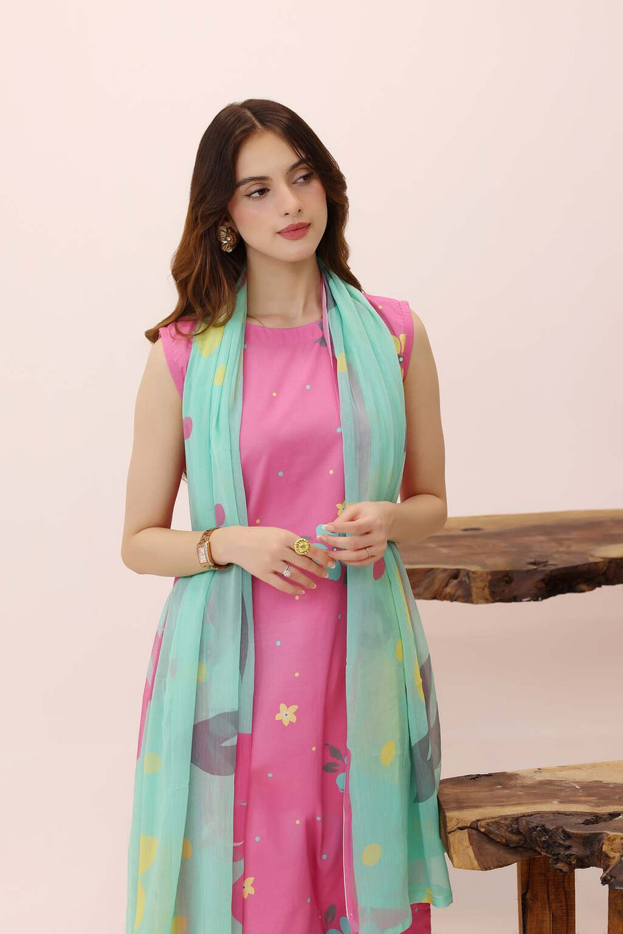 Feathers Premium House of Petals Unstitched Lawn 3Pc Suit Primrose Point-FT749