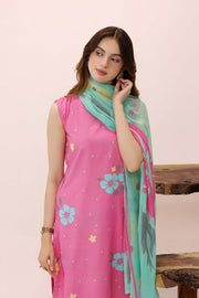 Feathers Premium House of Petals Unstitched Lawn 3Pc Suit Primrose Point-FT749