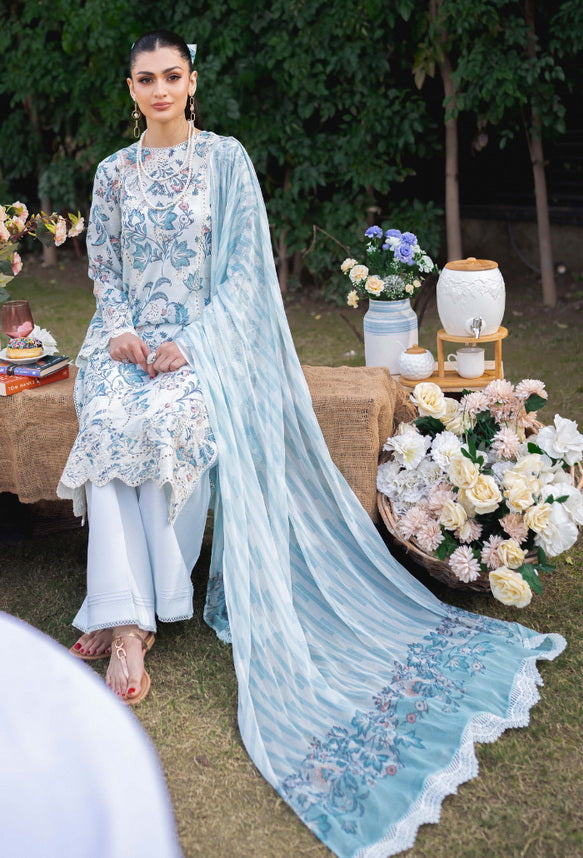 Garenia by Humdum Printkari Embroidered Lawn Unstitched 3Pc Suit PLG-08