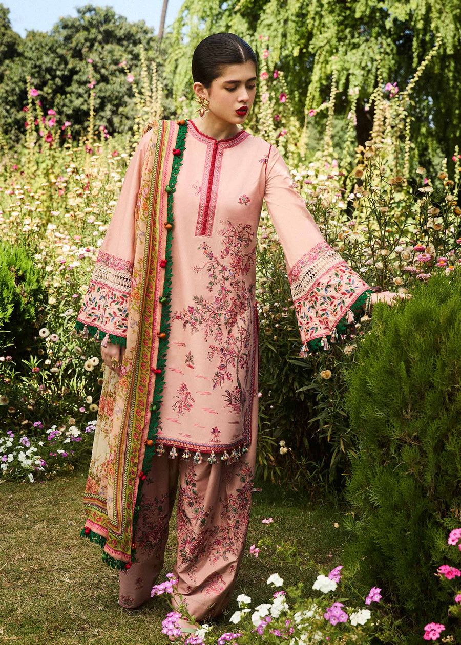 Hussain Rehar Embroidered Luxury Lawn Unstitched 3Pc Suit D-04 PUNE