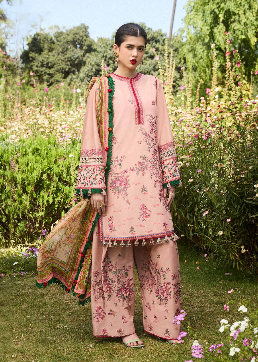 Hussain Rehar Embroidered Luxury Lawn Unstitched 3Pc Suit D-04 PUNE