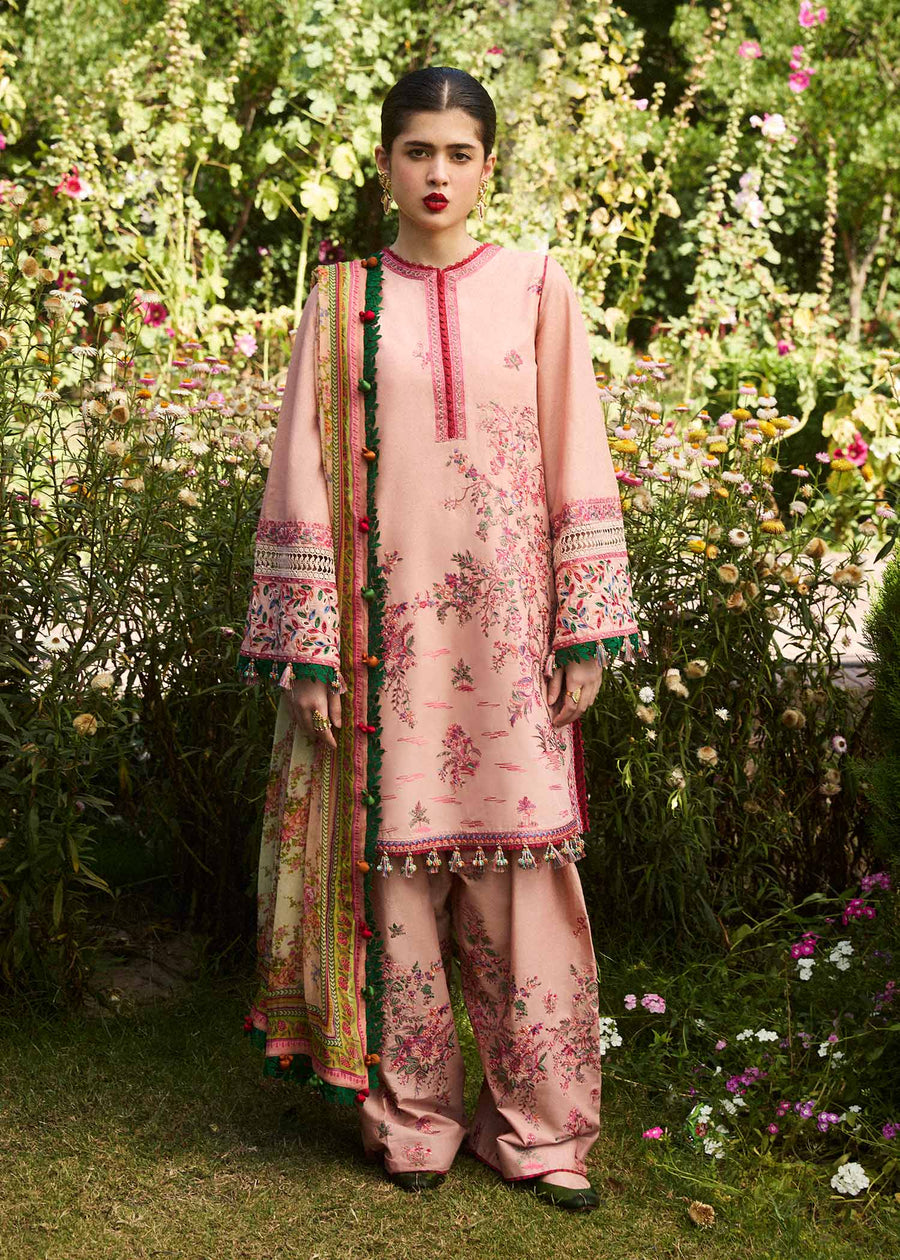 Hussain Rehar Embroidered Luxury Lawn Unstitched 3Pc Suit D-04 PUNE