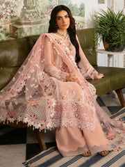 Ramsha Dastak Embroidered Chiffon Unstitched 3Pc Suit Q-101