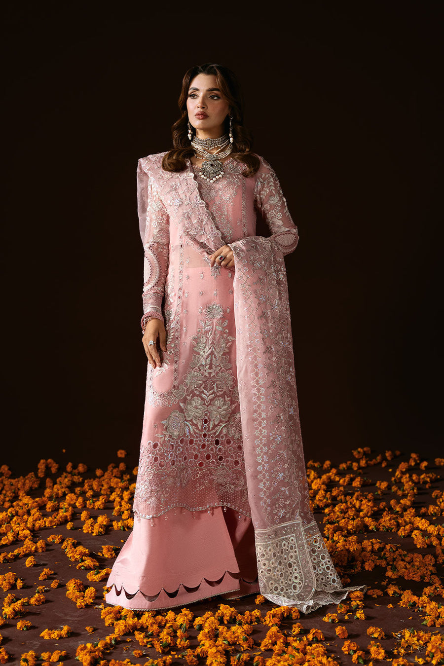 Ramsha Dastak Vol-02 Embroidered Chiffon Unstitched 3Pc Suit Q-202