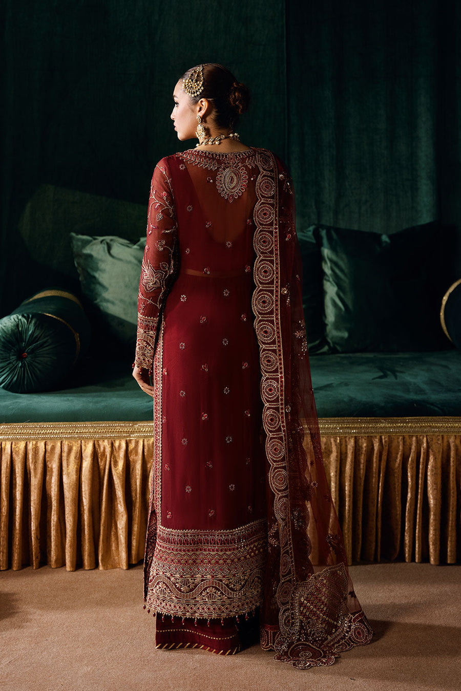 Ramsha Dastak Vol-02 Embroidered Chiffon Unstitched 3Pc Suit Q-203