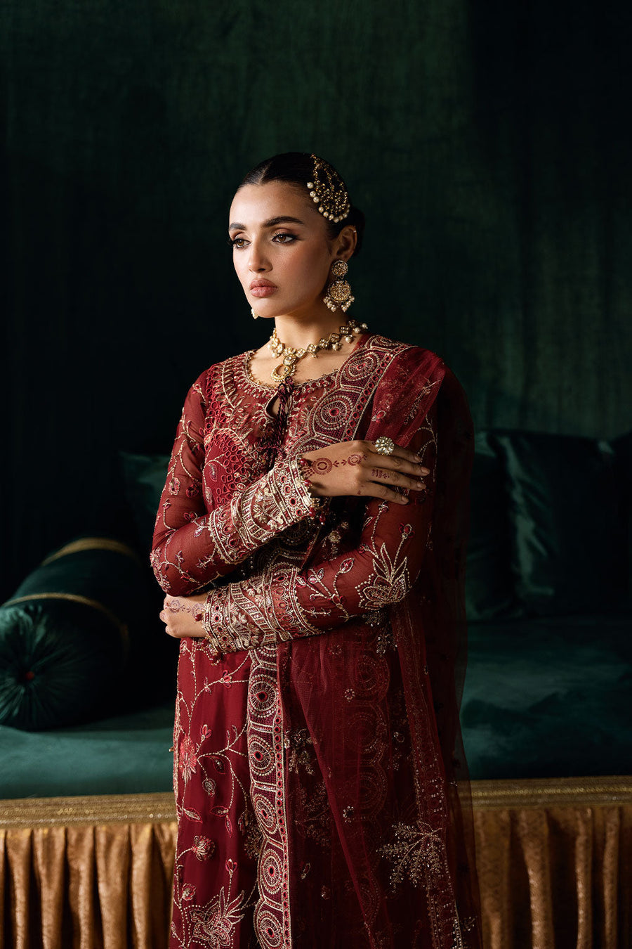 Ramsha Dastak Vol-02 Embroidered Chiffon Unstitched 3Pc Suit Q-203