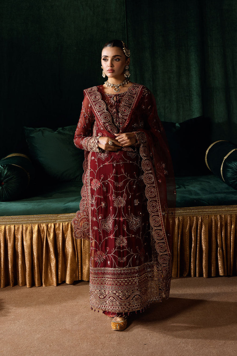 Ramsha Dastak Vol-02 Embroidered Chiffon Unstitched 3Pc Suit Q-203