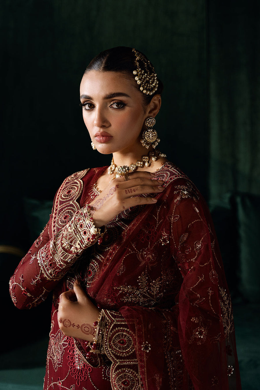 Ramsha Dastak Vol-02 Embroidered Chiffon Unstitched 3Pc Suit Q-203