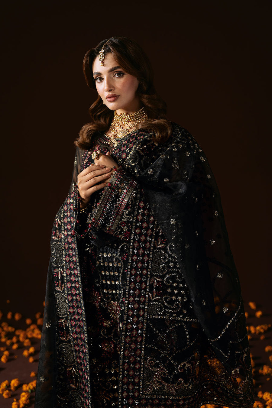 Ramsha Dastak Vol-02 Embroidered Chiffon Unstitched 3Pc Suit Q-205