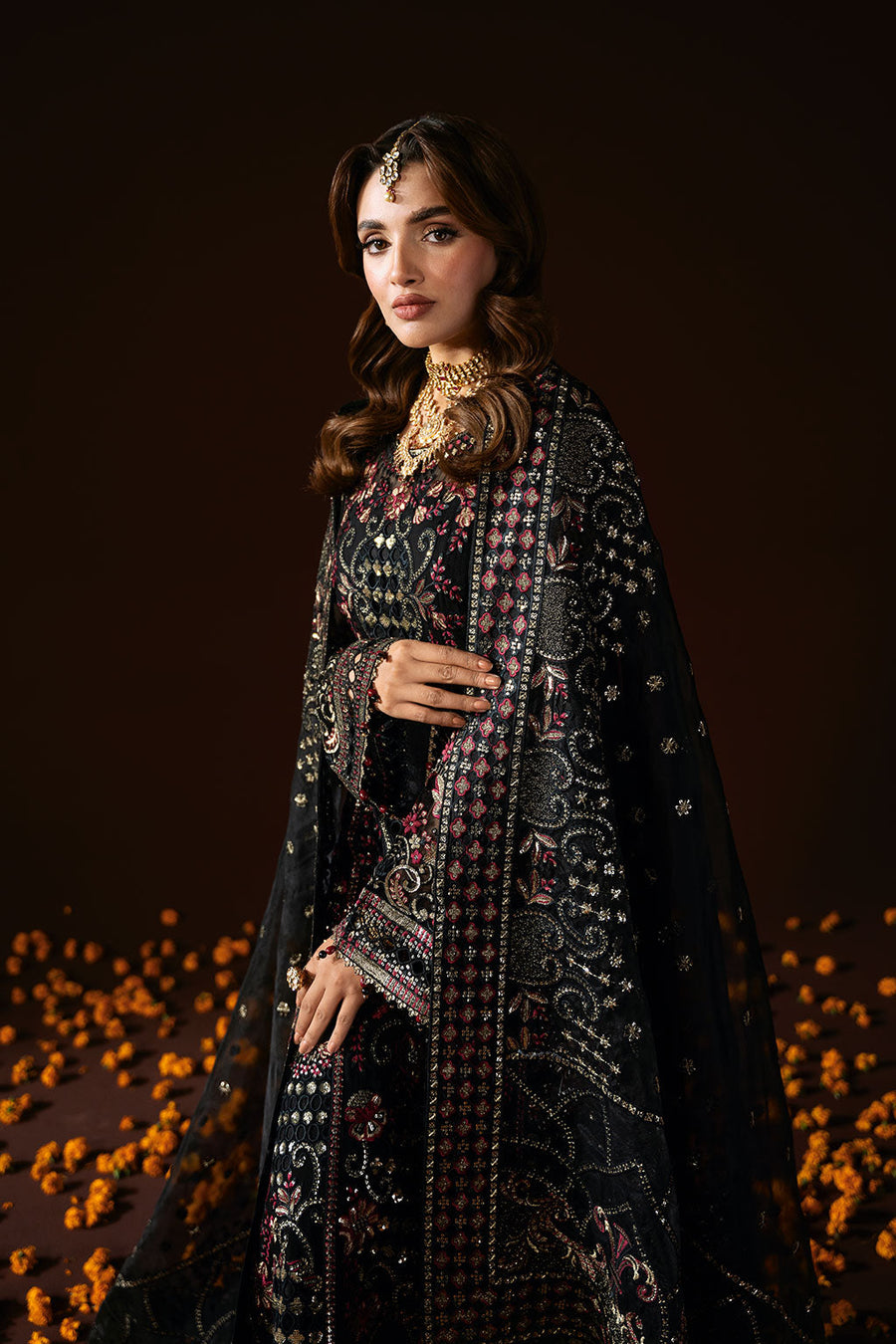 Ramsha Dastak Vol-02 Embroidered Chiffon Unstitched 3Pc Suit Q-205