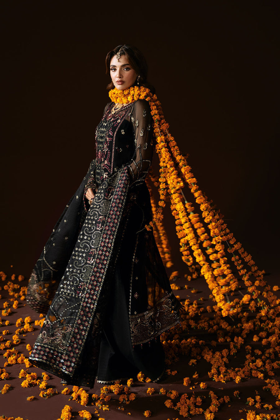 Ramsha Dastak Vol-02 Embroidered Chiffon Unstitched 3Pc Suit Q-205