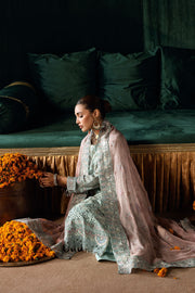 Ramsha Dastak Vol-02 Embroidered Chiffon Unstitched 3Pc Suit Q-206