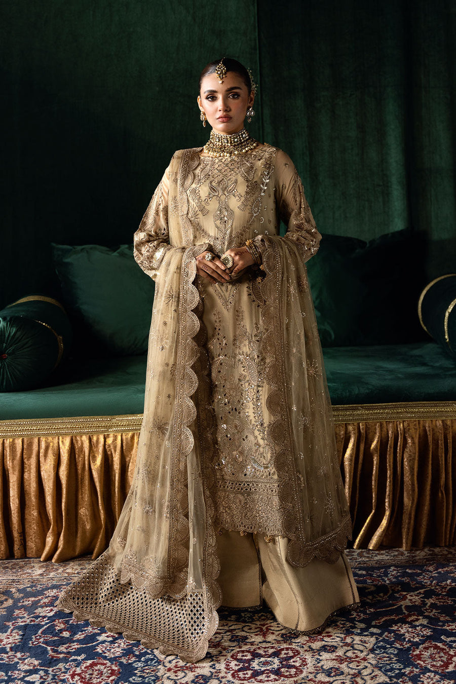 Ramsha Dastak Vol-02 Embroidered Chiffon Unstitched 3Pc Suit Q-207