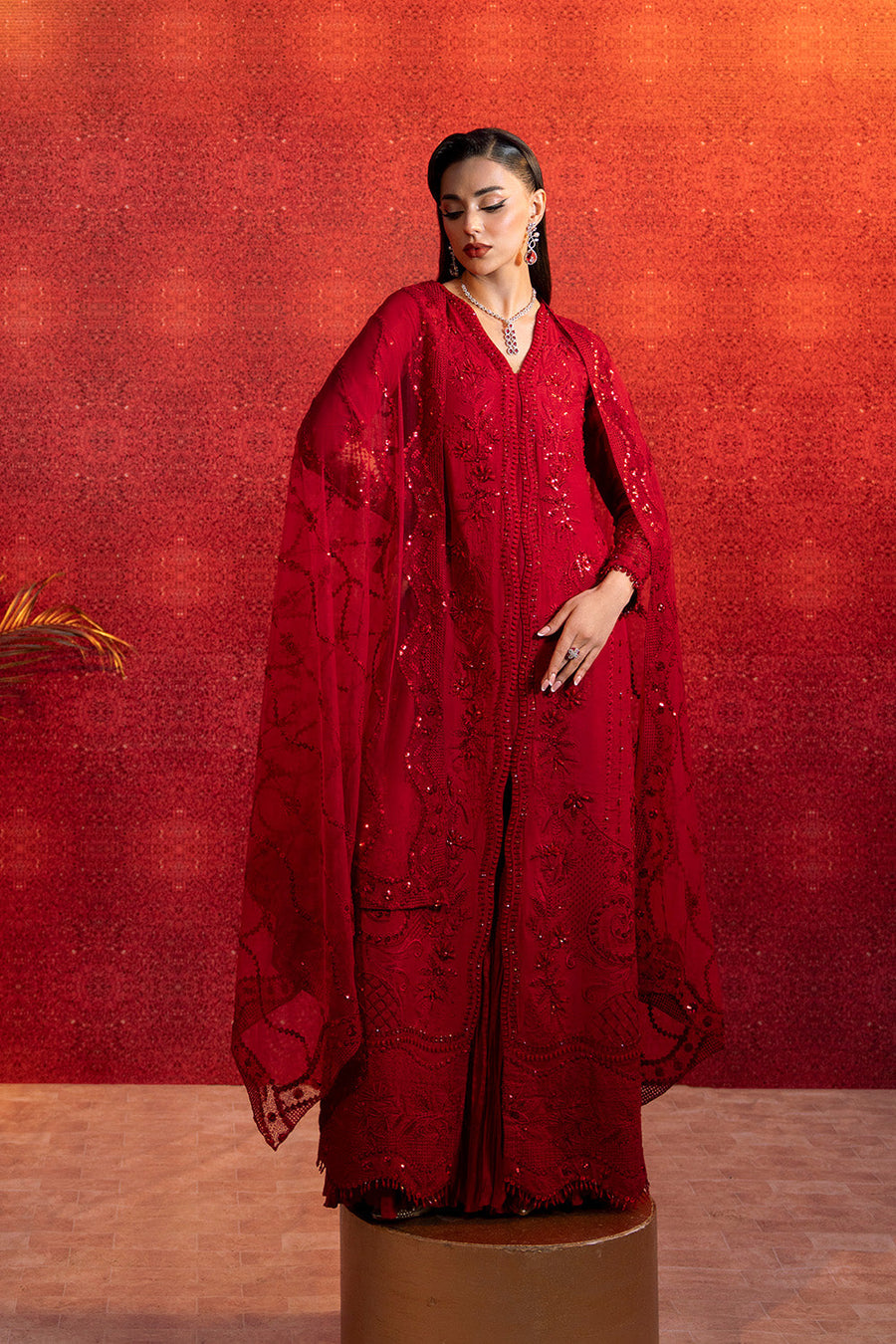 Zariya Zarnima Russian Silk Unstitched 3Pc Suit ZB5S042 QAMRA