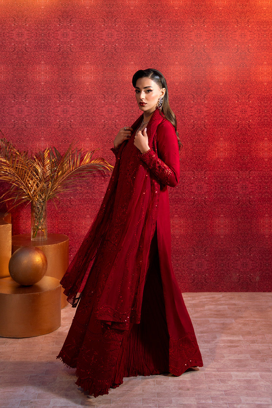 Zariya Zarnima Russian Silk Unstitched 3Pc Suit ZB5S042 QAMRA